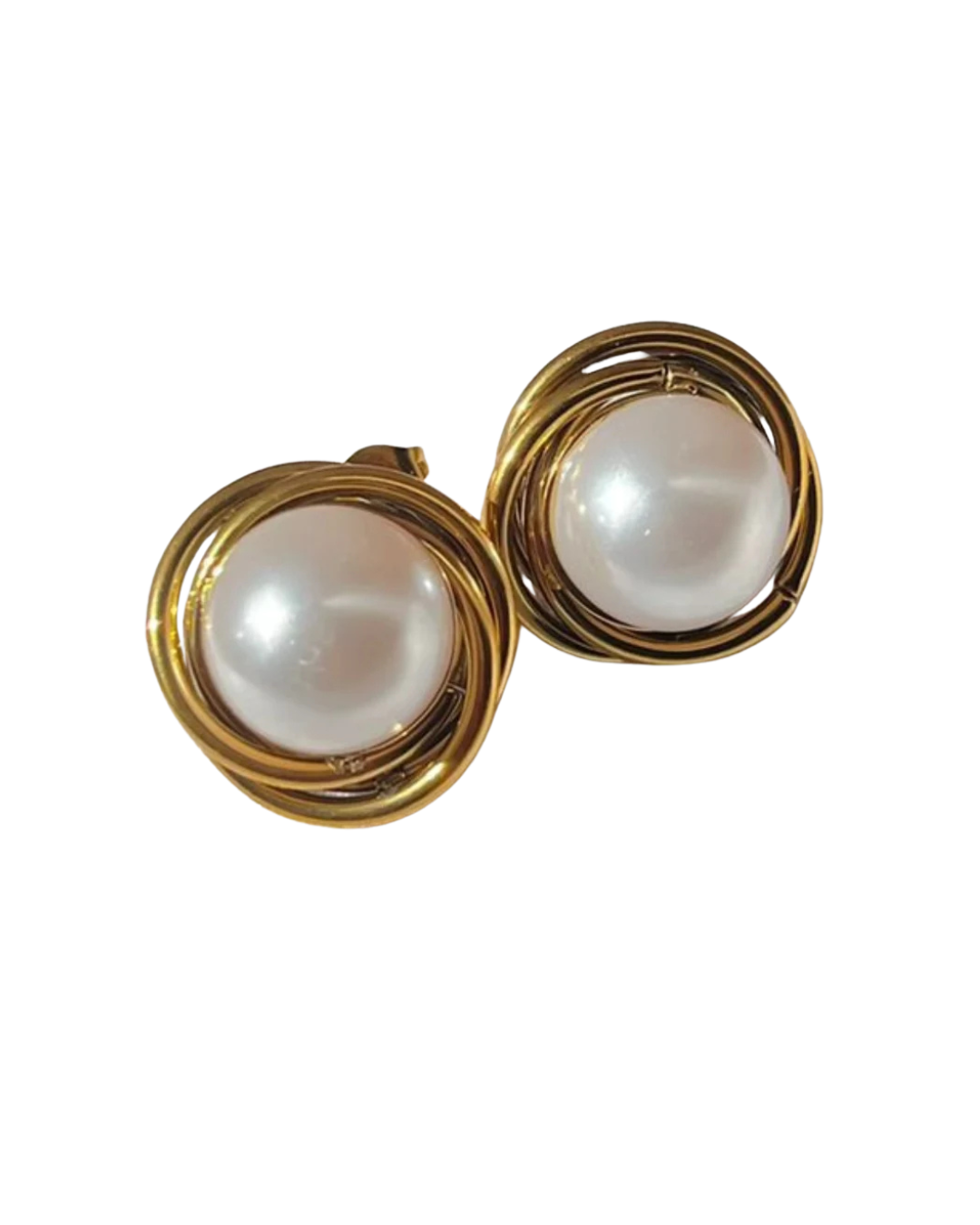 Aretes Perla circular