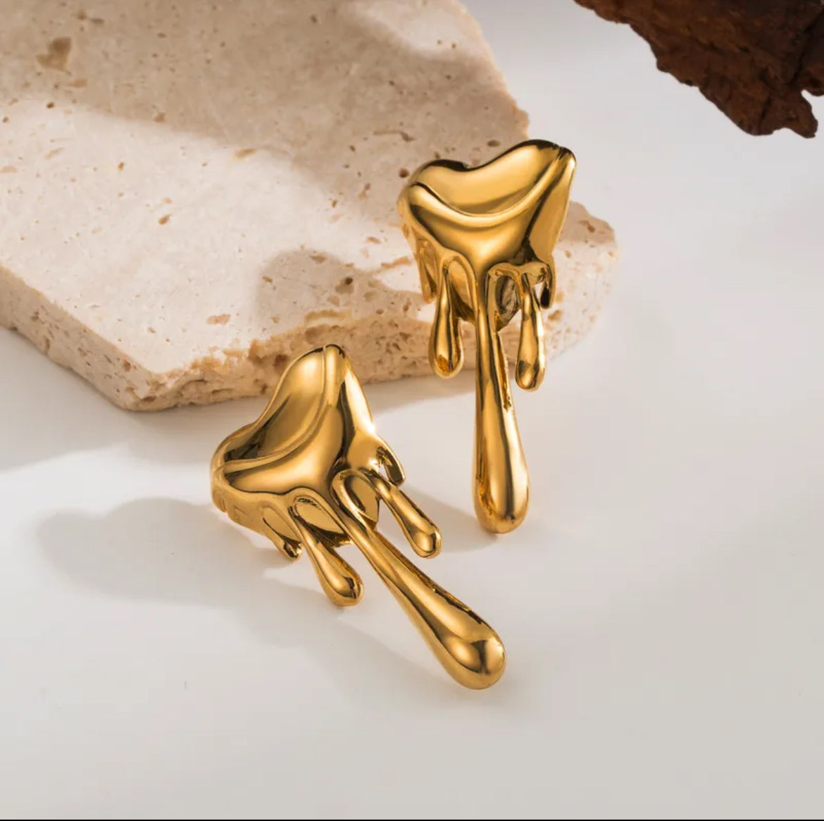 Aretes Corazón derretido