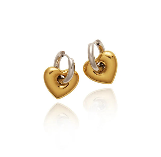 Aretes Corazón Mixed metal