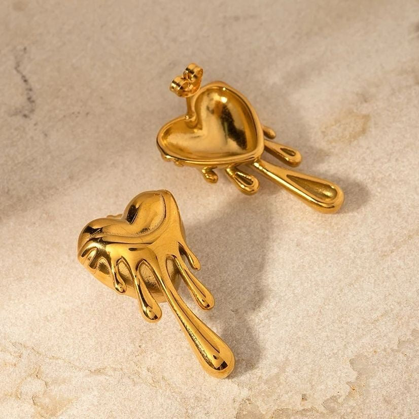 Aretes Corazón derretido