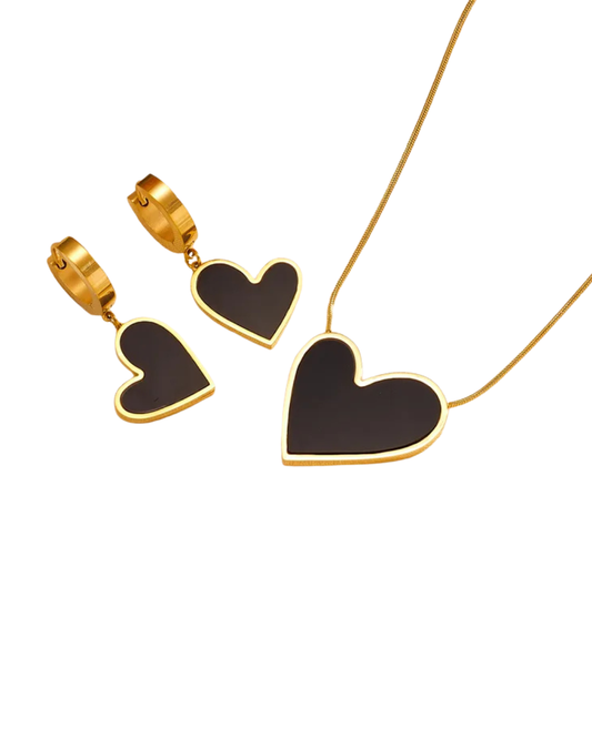 Conjunto Corazon negro