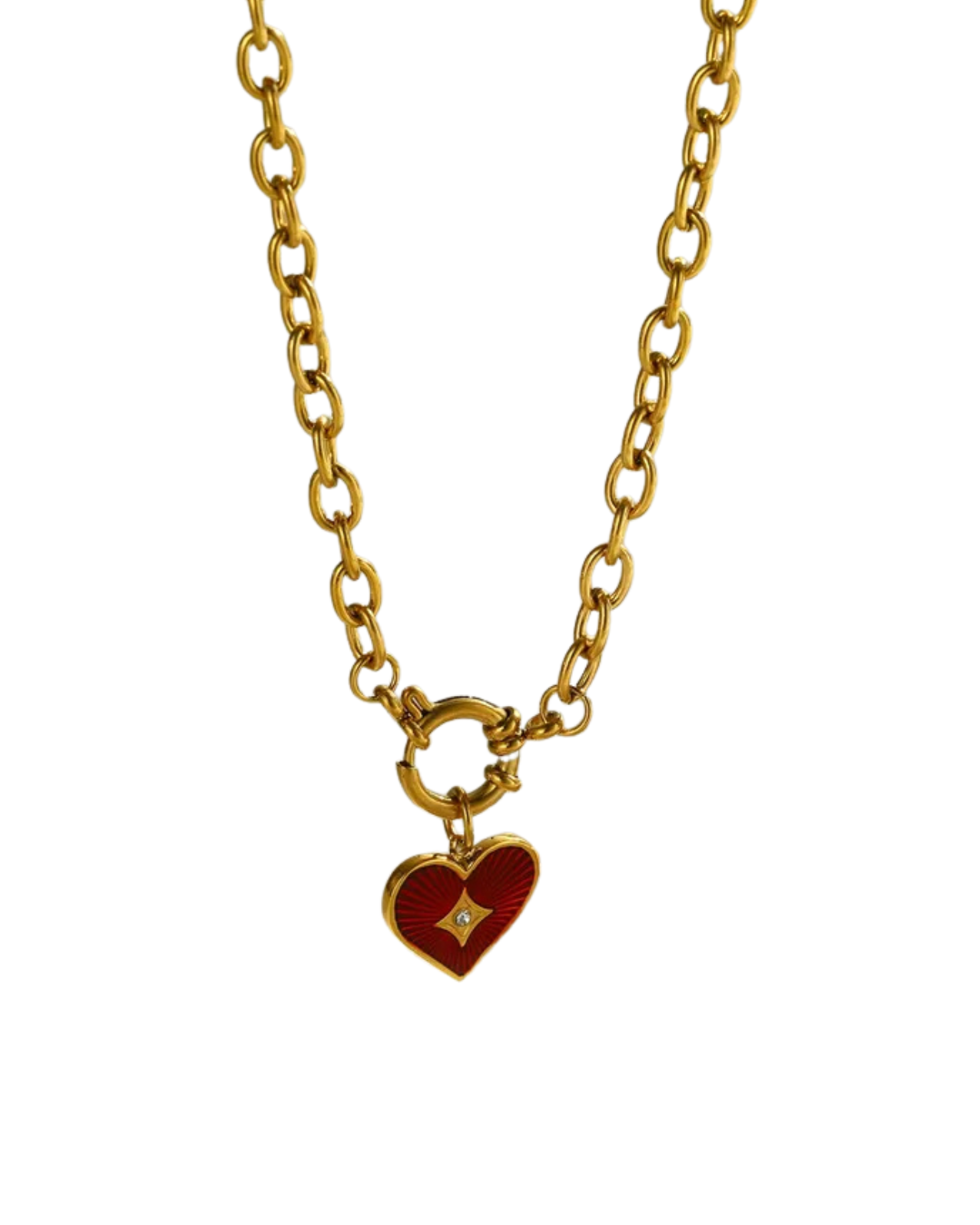 Collar Hebilla corazon/ diamante