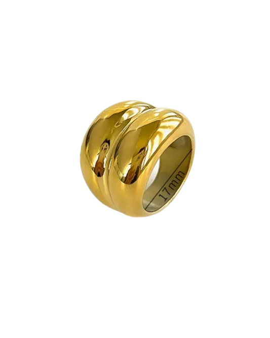 Anillo chunky doble