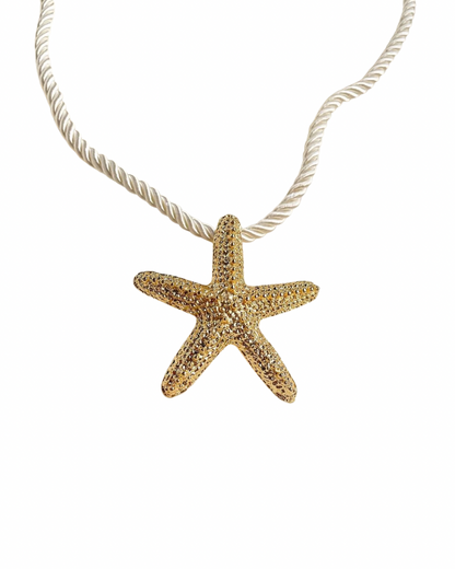 Collar Estrella Mega cordón blanco