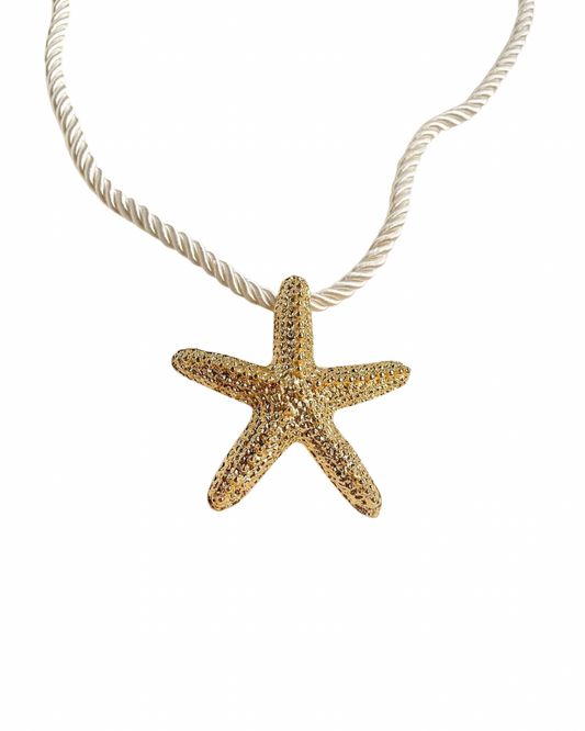 Collar Estrella Mega cordón blanco