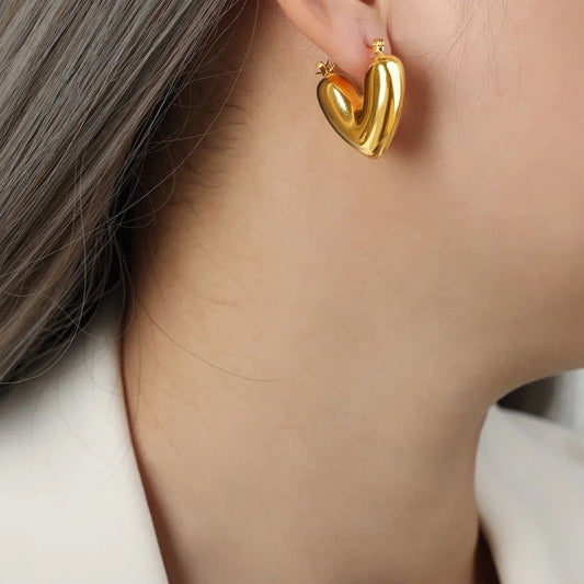 Aretes corazón globo