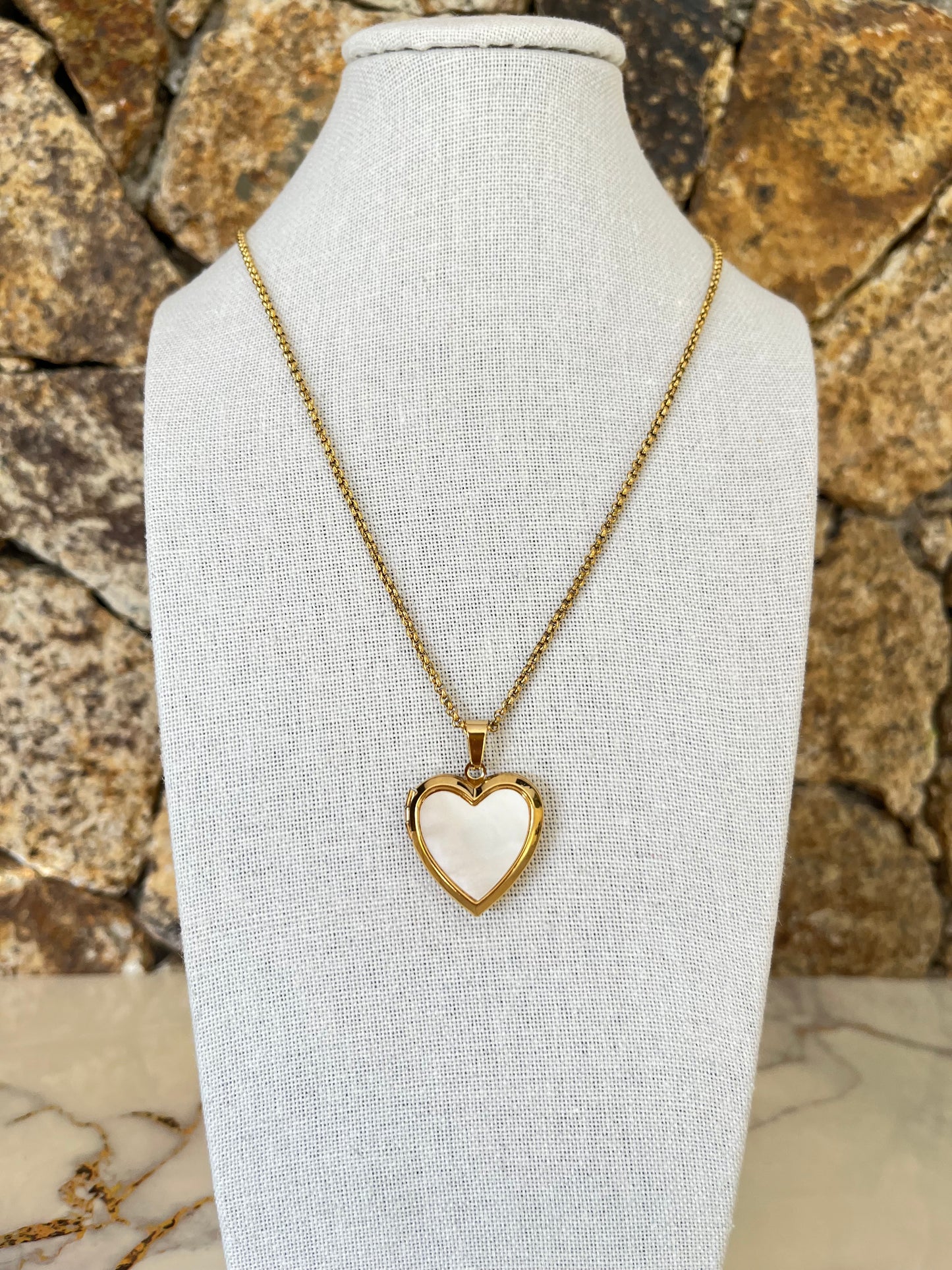 Relicario Corazón Blanco