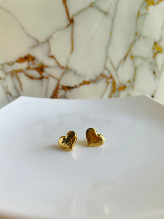 Aretes corazón globo