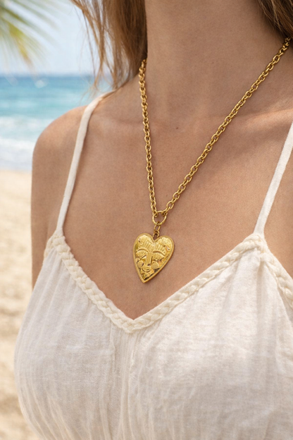 Collar largo corazon