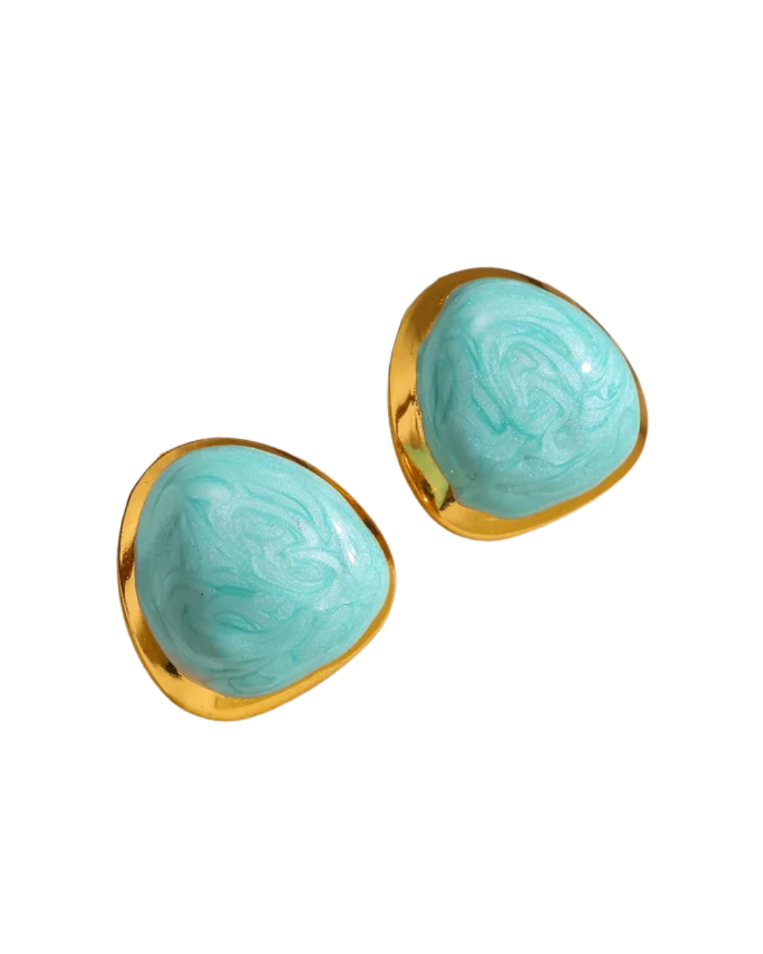 Aretes Electrochapado Azul