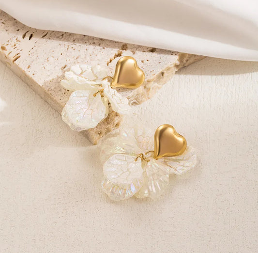 Aretes Corazón Colgantes