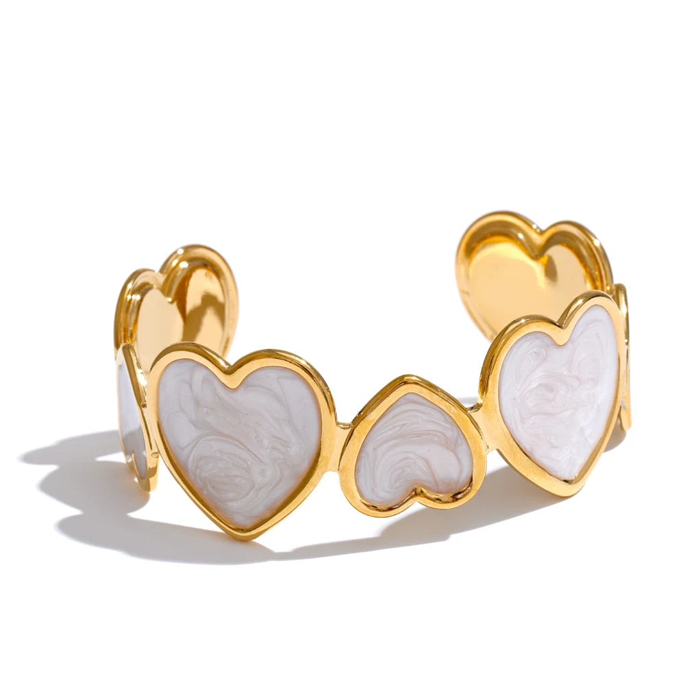 Brazalete corazon blanco